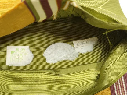 平和屋着物●本場筑前博多織　半幅帯　幾何学文様　正絹　逸品　CABE0314hy