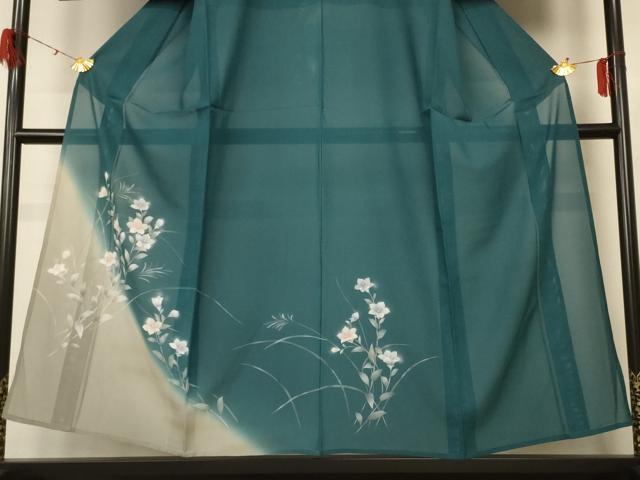 平和屋着物＊夏物 訪問着 絽 桔梗 暈し染め 正絹 逸品 AABG7416jd