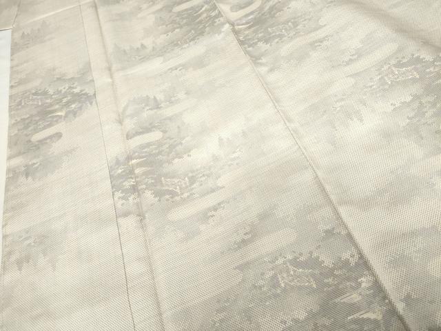 平和屋着物●本場大島紬　白大島　名匠たかし　カタス7マルキ　白吉祥文　証紙付き　正絹　逸品　AABG7840cs