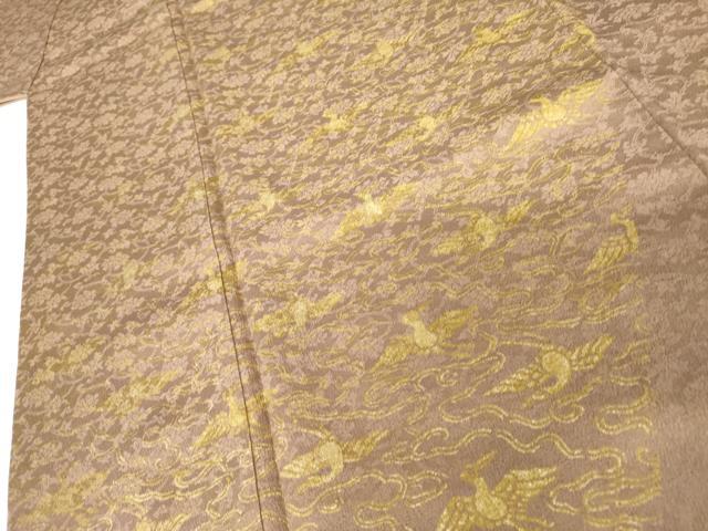 平和屋着物●訪問着　流水飛鶴文　金彩　正絹　逸品　AABG7833cs