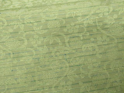 平和屋着物●お召　花唐草文　まるやま扱い　正絹　逸品　AABG7895cs