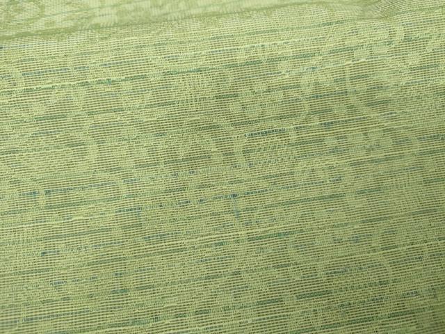 平和屋着物●お召　花唐草文　まるやま扱い　正絹　逸品　AABG7895cs