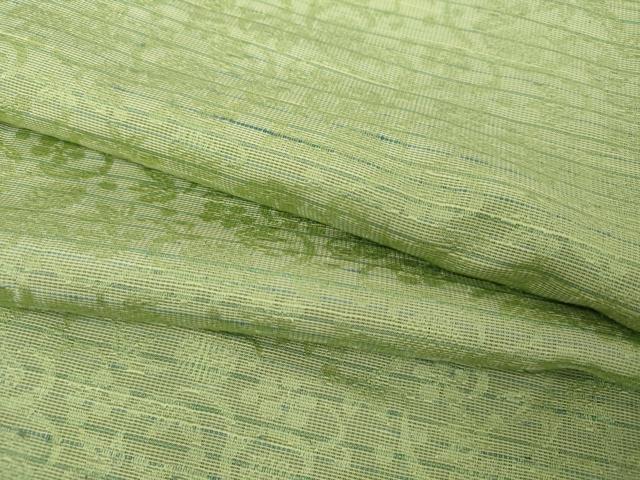 平和屋着物●お召　花唐草文　まるやま扱い　正絹　逸品　AABG7895cs
