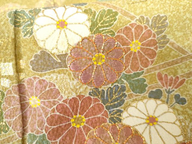 平和屋着物●京友禅の第一人者　松井青々　訪問着　辻が花　駒刺繍　金彩　正絹　逸品　AABG7897cs