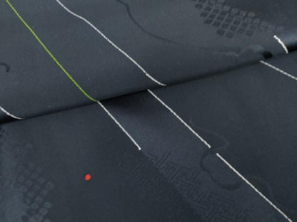平和屋着物●上質な小紋　あられ斜縞　正絹　逸品　未使用　AABG7889cs