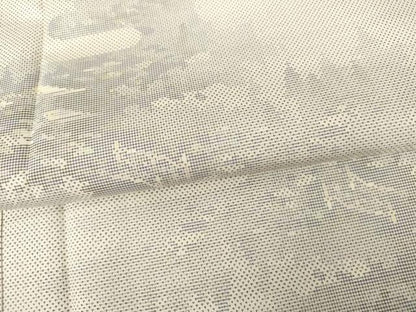 平和屋着物●本場大島紬　白大島　名匠たかし　カタス7マルキ　白吉祥文　証紙付き　正絹　逸品　AABG7840cs