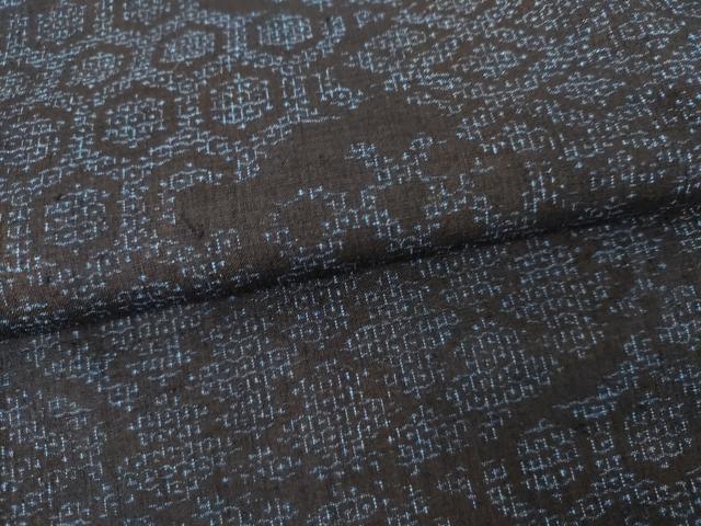 平和屋着物●本場結城紬　重要無形文化財　80亀甲　吉祥文　正絹　逸品　未使用　AABG7909cs