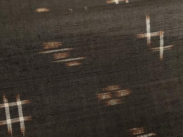 平和屋着物●国指定重要無形文化財　本場久米島紬　手織　正絹　逸品　AABG7906cs
