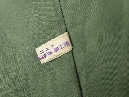 平和屋着物●伝統工芸品　伊那紬　手織り　変わり横段文　さが美扱い　証紙付き　正絹　逸品　AABG7924cs