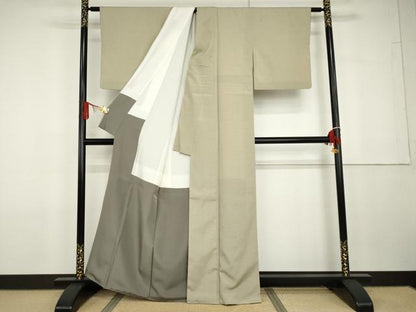 平和屋着物●やまだ織　本塩沢　正絹　逸品　AABG7903cs