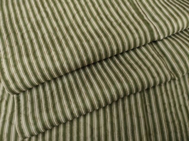 平和屋着物●お召　菊唐草文　正絹　逸品　AABG7927cs