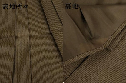 平和屋着物＊夏物　男性　馬乗り袴　縞　正絹　逸品　AABG7386jd