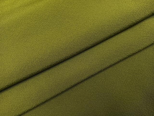 平和屋着物●上質な色無地　国防色　京都きもの友禅扱い　正絹　逸品　AABG8483ph