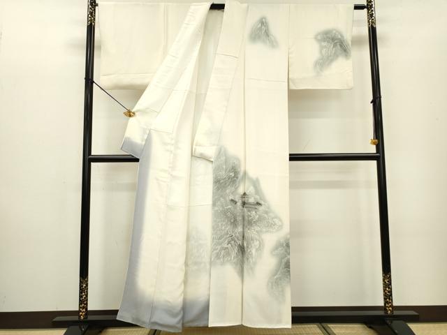 平和屋着物●訪問着　手描き　風景文　正絹　逸品　AABF6192ck 平和屋着物▽訪問着 手描き 風景文 正絹 逸品 CABF0439vp