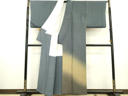 平和屋着物▼訪問着 霞文 暈し染 鬼しぼ縮緬 正絹 逸品 DABC6743fe