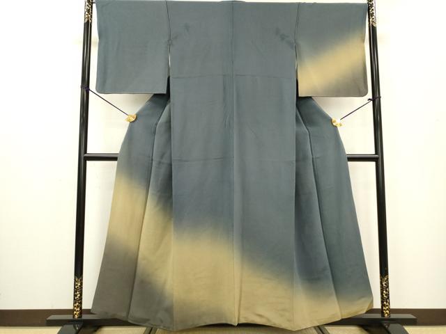平和屋着物▼訪問着 霞文 暈し染 鬼しぼ縮緬 正絹 逸品 DABC6743fe