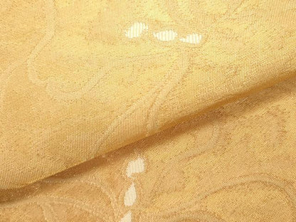 平和屋着物●三風魯・堀江三郎　六通柄　本袋帯　舞花　金糸　正絹　逸品　DABD0471op