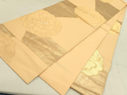 平和屋着物●三風魯・堀江三郎　六通柄　本袋帯　舞花　金糸　正絹　逸品　DABD0471op