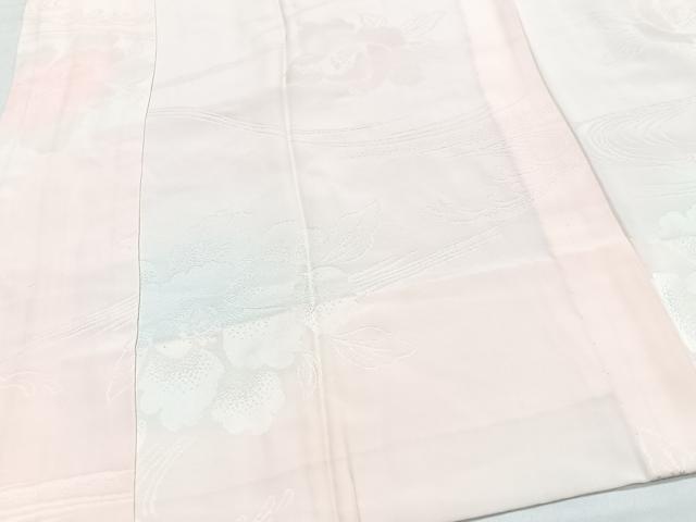 平和屋着物■長襦袢 無双仕立て 流水花地紋 暈し染め 正絹 逸品 CABD7022xe