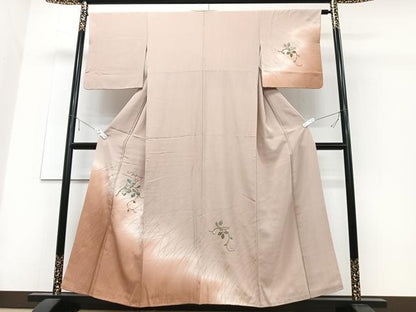 平和屋着物■訪問着 草花文 暈し染め 金彩 正絹 逸品 CABD6998xe