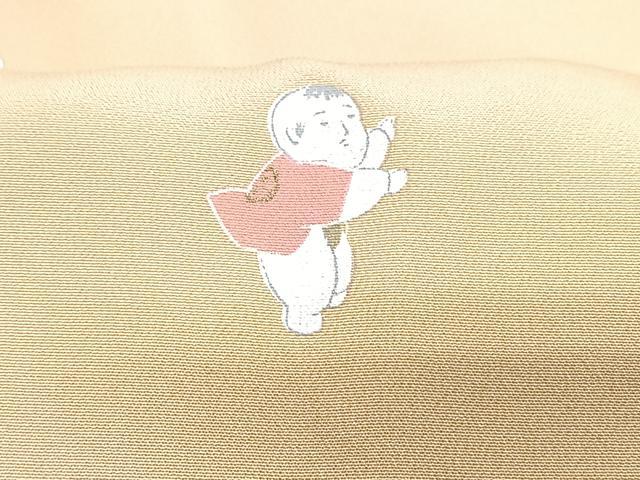 平和屋着物■長襦袢 袷 唐子 金彩 正絹 逸品 CABD7028xe