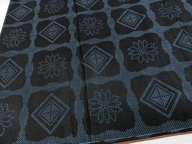 平和屋着物▽本場大島紬　単衣　7マルキ　花尽くし　正絹　逸品　AABG3778jh 平和屋着物▽本場大島紬 単衣 7マルキ 花尽くし 正絹 逸品 AABG3778jh