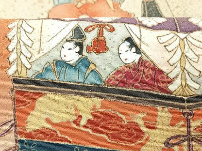 平和屋着物■豪華黒留袖 人物文 鉾 暈し染め 金糸 正絹 逸品 CABD6992xe