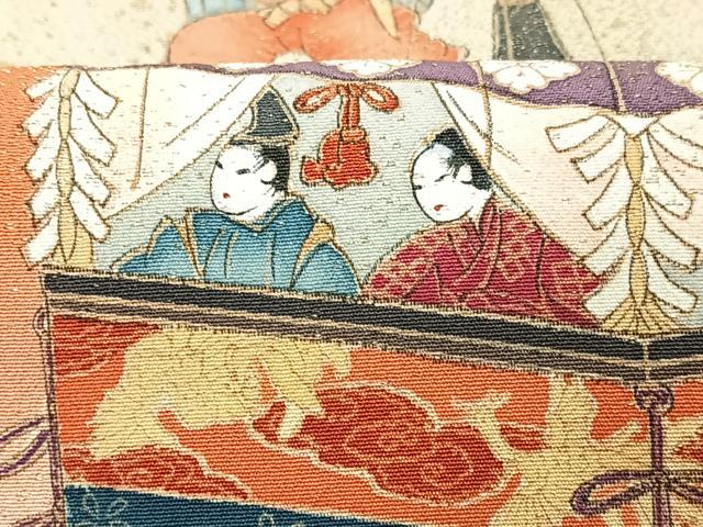 平和屋着物■豪華黒留袖 人物文 鉾 暈し染め 金糸 正絹 逸品 CABD6992xe