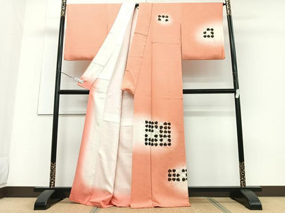 平和屋着物■訪問着 枝葉文 暈し染め 金彩 正絹 逸品 CABD6988xe