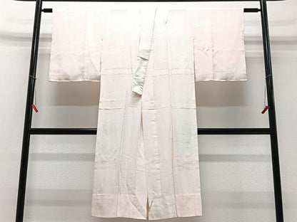 平和屋着物■長襦袢 無双仕立て 雪芝地紋 正絹 逸品 CABD7065xe