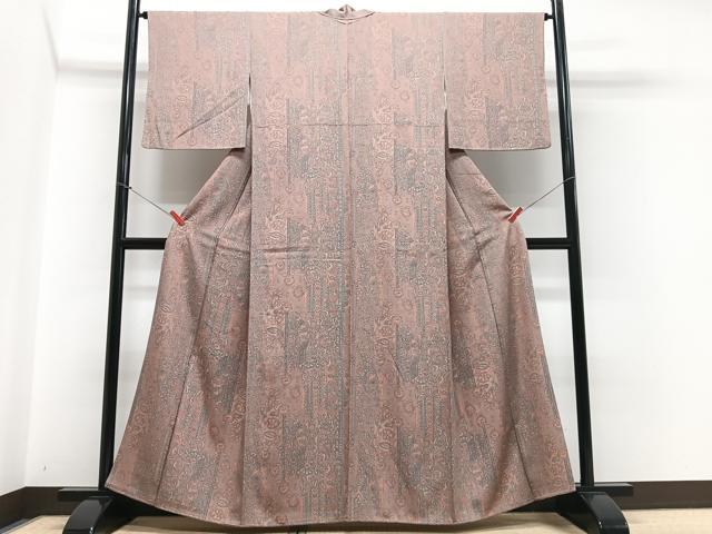 平和屋着物■上質な小紋 更紗花鳥文 正絹 逸品 CABD7046xe