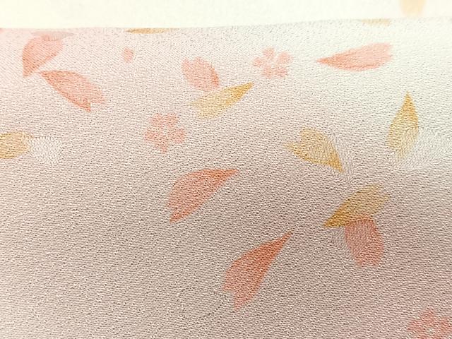 平和屋着物■長襦袢 無双仕立て 舞葉文 正絹 逸品 CABD7030xe