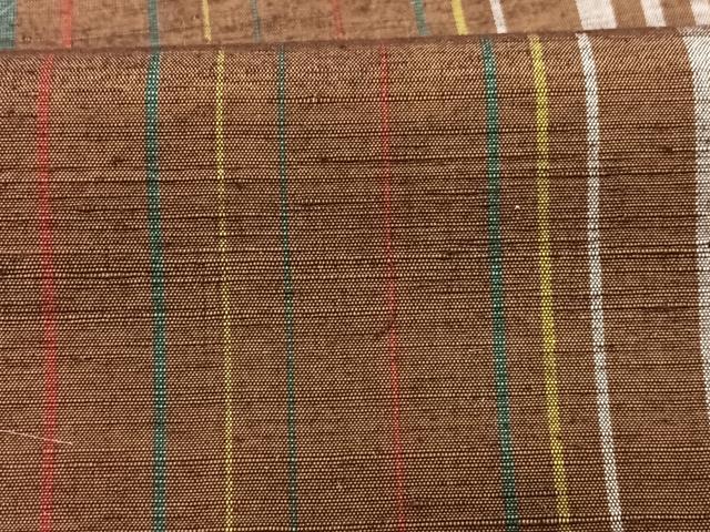 平和屋着物■上質な紬　縞　正絹　逸品　CABD7059xe