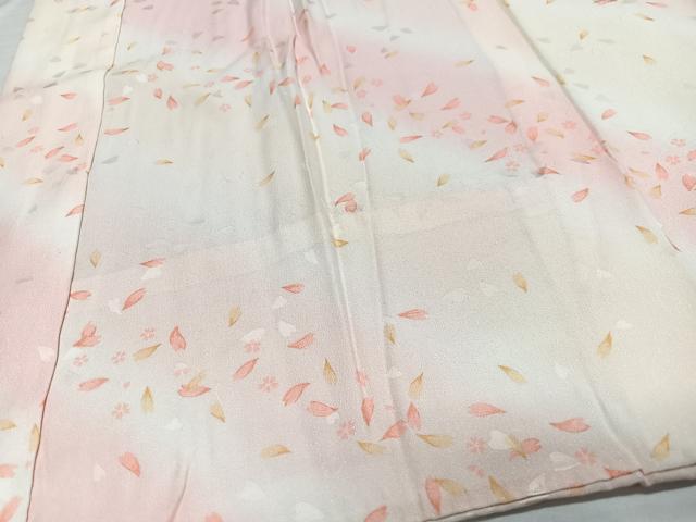 平和屋着物■長襦袢 無双仕立て 舞葉文 正絹 逸品 CABD7030xe