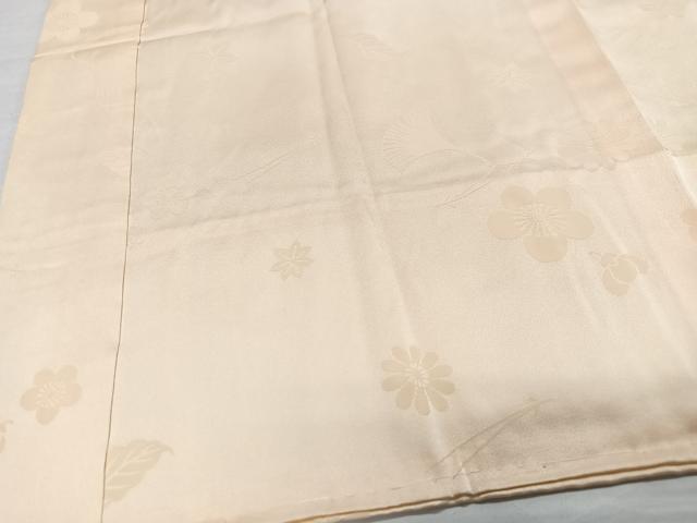 平和屋着物■長襦袢　袷　舞花地紋　正絹　逸品　CABD7033xe