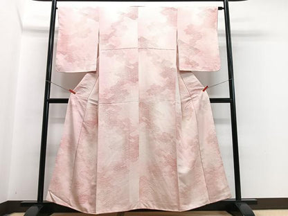 平和屋着物■上質な小紋 霞文 暈し染め 正絹 逸品 CABD7043xe