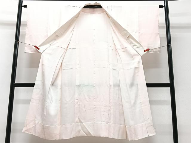平和屋着物■長襦袢 無双仕立て 雪芝地紋 正絹 逸品 CABD7065xe