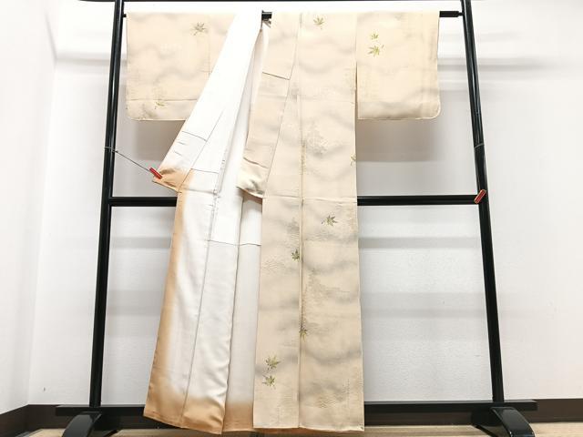 平和屋着物■上質な小紋 舞楓文 暈し染め 正絹 逸品 CABD7047xe