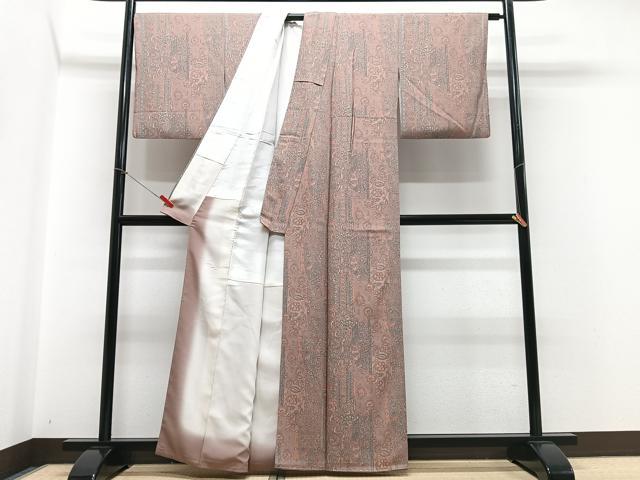 平和屋着物■上質な小紋 更紗花鳥文 正絹 逸品 CABD7046xe
