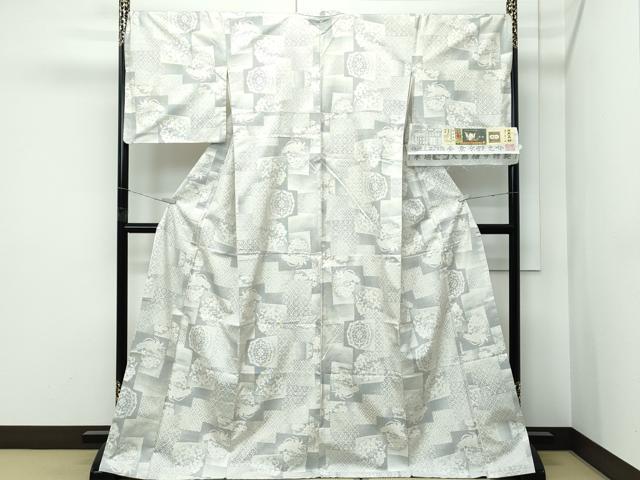 平和屋本店●極上 本場大島紬 白大島紬 桑原織物 二代目 桑原啓之介 ９マルキ 古都の美 やまと金ラベル 証紙付き 逸品　CZAA5432s6