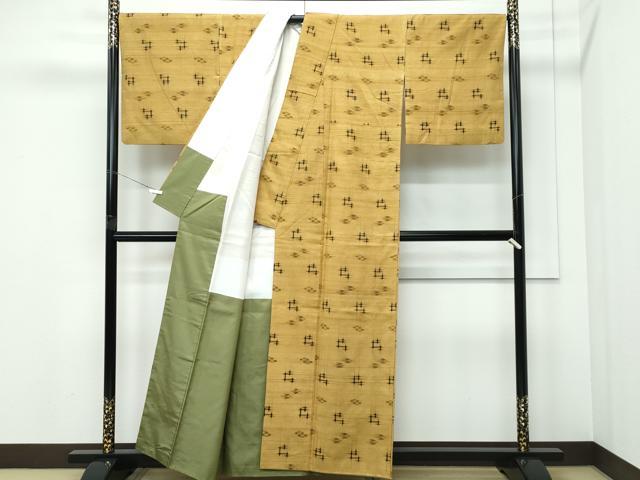 平和屋本店●極上　国指定重要無形文化財　本場久米島紬　草木染　泥染　手括　手織　証紙付き　逸品　CZAA5417s6