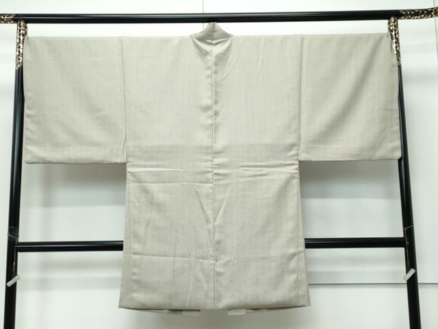 平和屋本店∞極上　男性　京都・西陣　織元ブランド　秦流舎　長羽織　キングサイズ　お召地　幾何学文様　逸品　CZAA5446s6