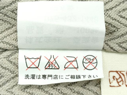 平和屋本店∞極上　男性　京都・西陣　織元ブランド　秦流舎　長羽織　キングサイズ　お召地　幾何学文様　逸品　CZAA5446s6