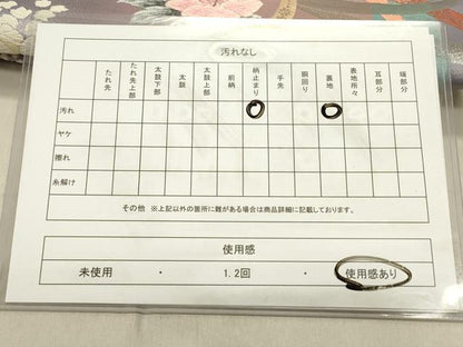 平和屋着物◎六通柄袋帯　唐織　孔雀熨斗花文　蘭　金銀糸　正絹　逸品　DABB6538ea