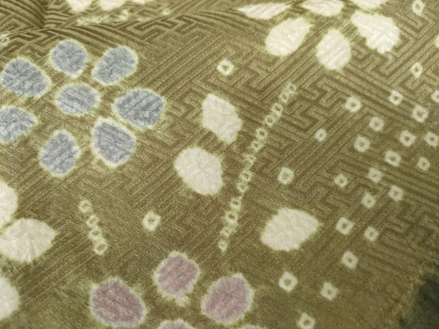 平和屋着物●訪問着　絞り　枝花文　金彩　ますいわ屋扱い　正絹　逸品　未使用　AABG7971cs