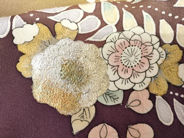 平和屋着物●訪問着　辻が花　暈し染め　金銀彩　正絹　逸品　AABG7962cs