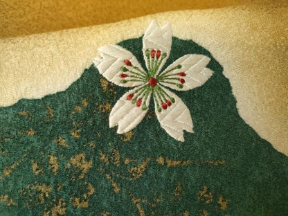 平和屋着物●豪華振袖　唐織　舞花文　暈し染め　金彩　正絹　逸品　未使用　AABG7973cs