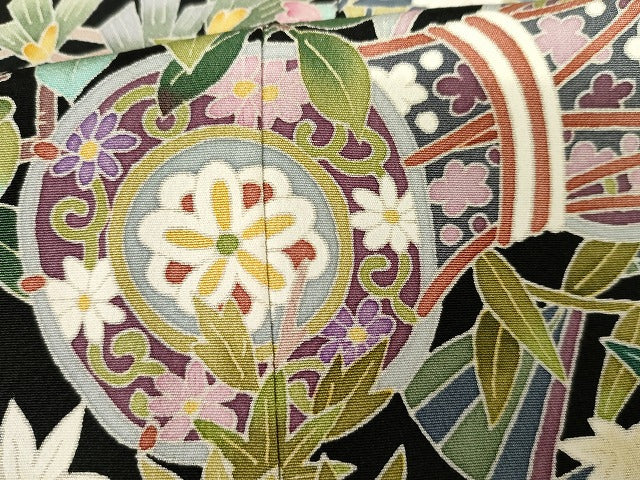 平和屋着物●本場加賀友禅作家　森田耕三　黒留袖　花鼓文　正絹　逸品　AABG7940cs