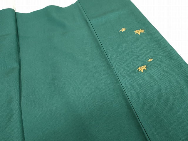 平和屋着物●訪問着　駒刺繍　葦　雪芝枝葉文　暈し染め　金彩　正絹　逸品　未使用　AABG7931cs