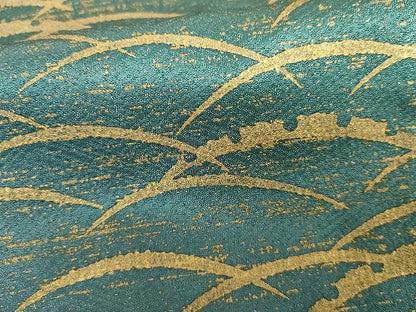 平和屋着物●訪問着　駒刺繍　葦　雪芝枝葉文　暈し染め　金彩　正絹　逸品　未使用　AABG7931cs